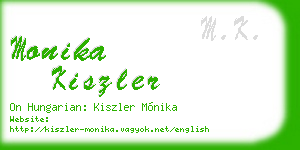 monika kiszler business card