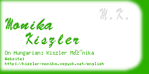 monika kiszler business card